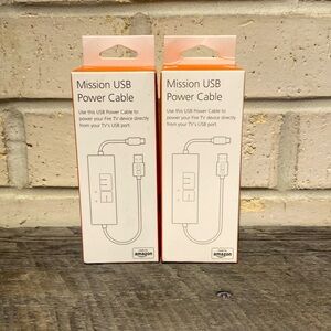 New Mission USB Power Cable. X2. NIB
